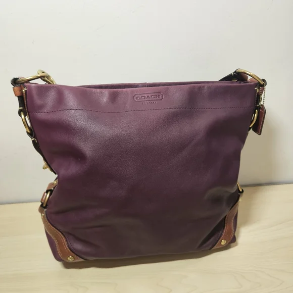 Vintage COACH Carly Hobo Bag Purse Purple Large Y2K No. F0882-10616 - Picture 1 of 16